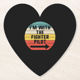 Posavasos De Papel Regalo de pareja de combate piloto de combate Hall