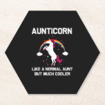 Posavasos De Papel Regalo de unicornio de tía unicornio para hermana<br><div class="desc">Regalo de unicornio de tía unicornio para camiseta de la hermana nueva tía unicornio</div>