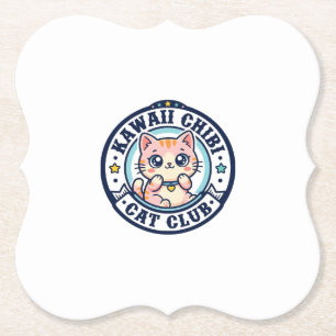 Posavasos De Papel Regalo para mamá gata Kawaii Chibi - Kawaii Chibi