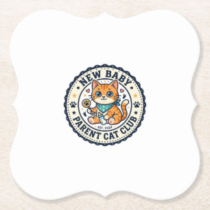 Posavasos De Papel Regalo para padres de nuevo bebé gato - Nuevo bebé