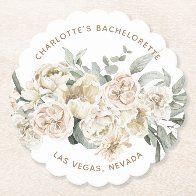 Posavasos De Papel Regalo Personalizado Favor de la Fiesta de Despedi (Anverso)