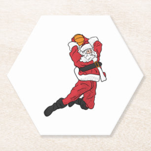 Posavasos De Papel Regalo y regalo de los Navidades de baloncesto de