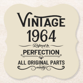 Posavasos De Papel Regalos de cumpleaños 60 vintage personalizados