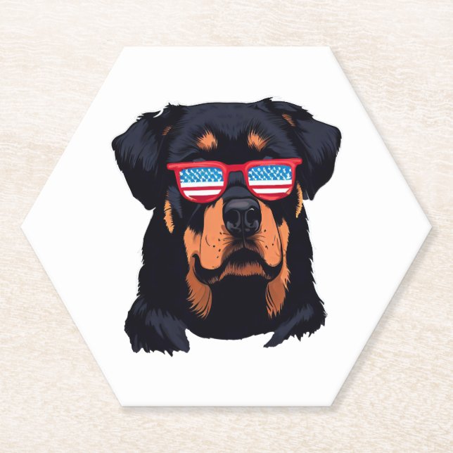 Posavasos De Papel Regalos de Rottweiler Lovers (Anverso)