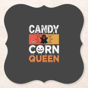 Posavasos De Papel Reina de Caramelo de Calabaza Diseño SVG de Hallow