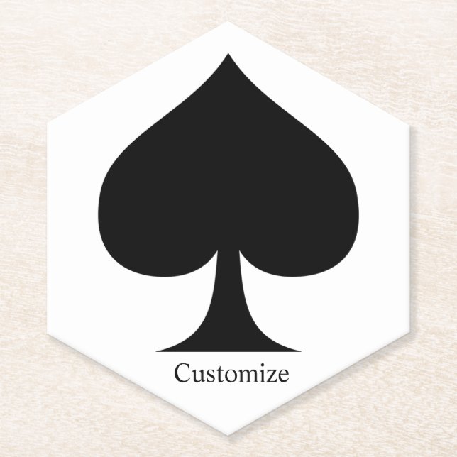 Posavasos De Papel Reina negra de espadas (Anverso)