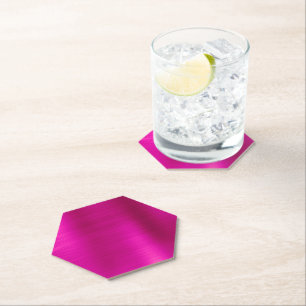 Posavasos De Papel Relieve metalizado Ombre Rosado Caliente