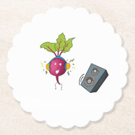 Posavasos De Papel Remolachas, ritmos, música, tema de dj