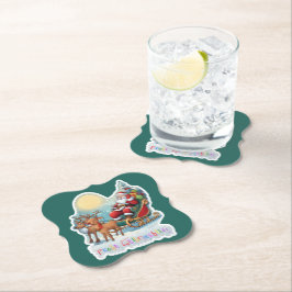 Posavasos De Papel Rentierschlitten mit Rudi -