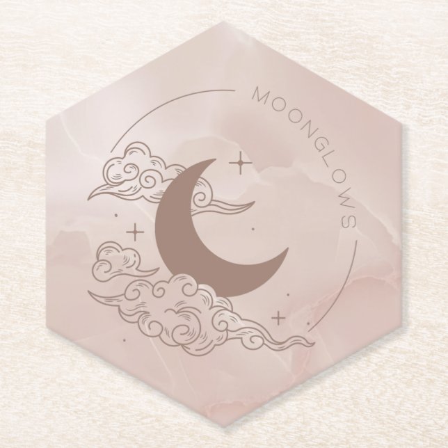 Posavasos De Papel Resplandores lunares (Anverso)