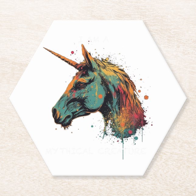 Posavasos De Papel Resumen de Unicorn (Anverso)