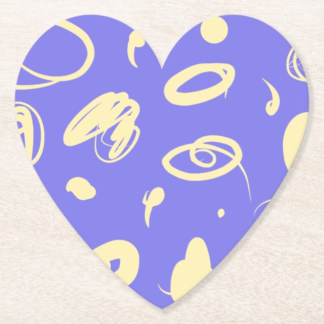 Posavasos De Papel Resumen ilustraciones dibujados a mano Papel de mo (Anverso)