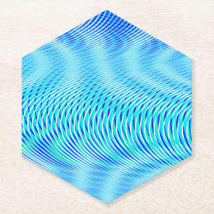 Posavasos De Papel Resumen moderno Agua verano Psicodelic Trippy