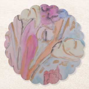Posavasos De Papel Resumen Pastel Floral