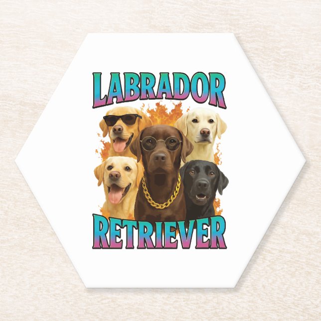 Posavasos De Papel Retriever de Labrador (Anverso)