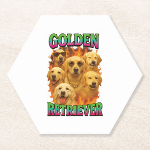 Posavasos De Papel Retriever Dorado
