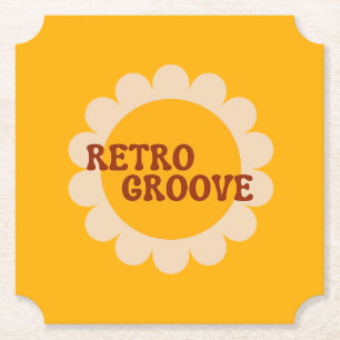 Posavasos de papel Retro Groove