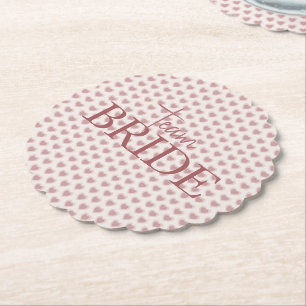 Posavasos De Papel Retro Hearts Pink Burgundy Y2K Style