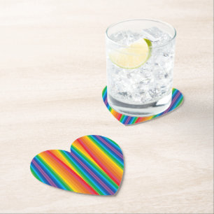 Posavasos De Papel Retro Rainbows Paper Coasters
