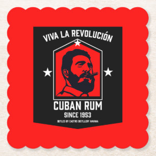 Posavasos De Papel Revolucionarios bebedores de ron Cubano Libre 
