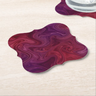 Posavasos De Papel Rico vino tinto púrpura flujo orgánico 