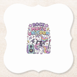 Posavasos De Papel Roca de música de unicornio encantador mercado Ar