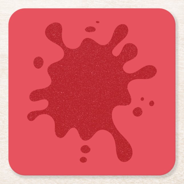 Posavasos de papel rojo de tomate personalizado (Anverso)
