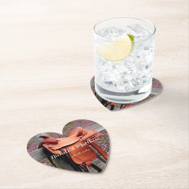 Posavasos De Papel Romance rústico: silla en el Boda de la cerca (In situ)