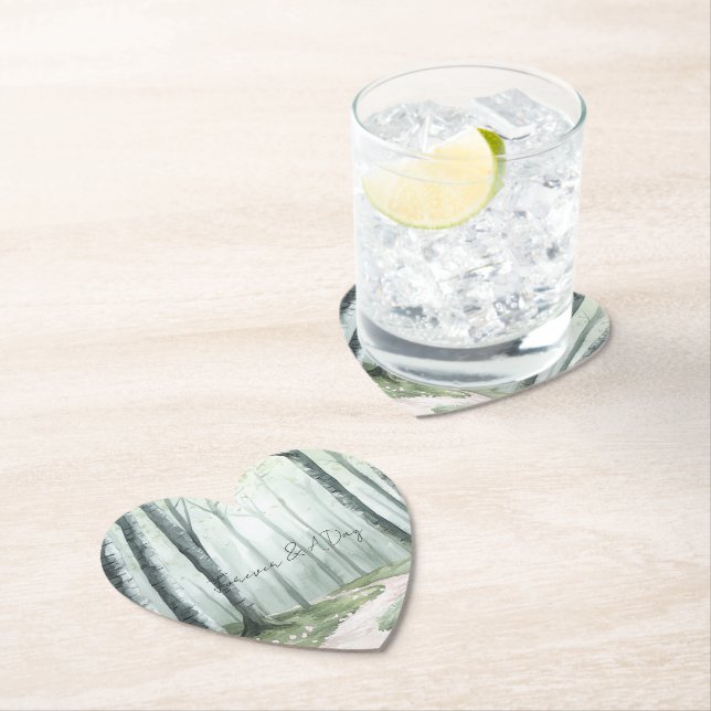 Posavasos De Papel Romantic Enchanted Forest Wedding (In situ)