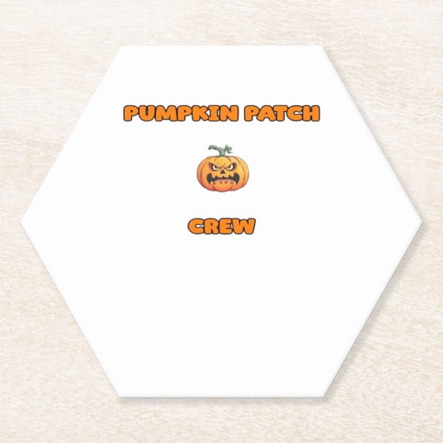 Posavasos De Papel Ropa de calabaza de parches de equipo de cartón qu (Anverso)