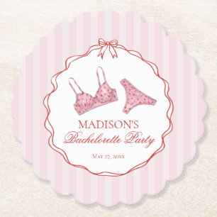 Posavasos De Papel Ropa interior de corazones rojos y rosados para de