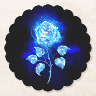 Posavasos De Papel Rosa azul en llamas