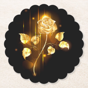 Posavasos De Papel Rosa de oro (rosa de oro)