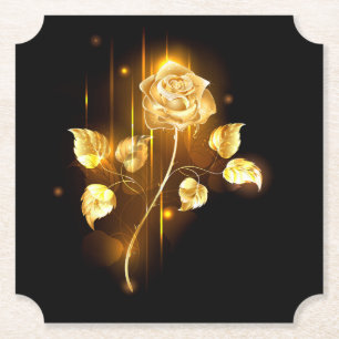 Posavasos De Papel Rosa de oro (rosa de oro)