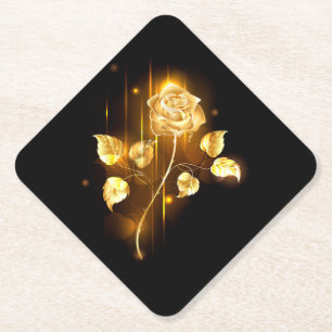 Posavasos De Papel Rosa dorada ( rosa de oro )