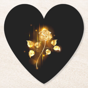 Posavasos De Papel Rosa dorada ( rosa de oro )