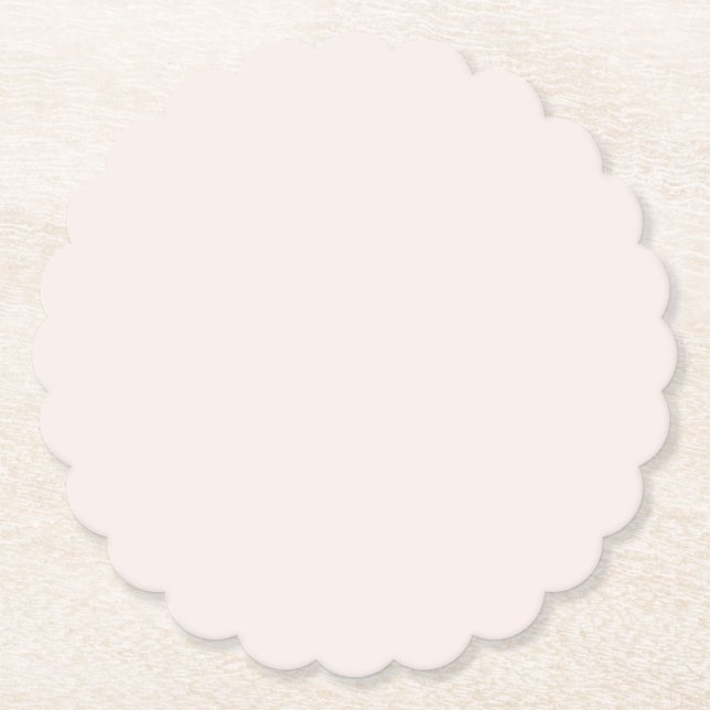 Posavasos De Papel rosa lechero sólido (Anverso)