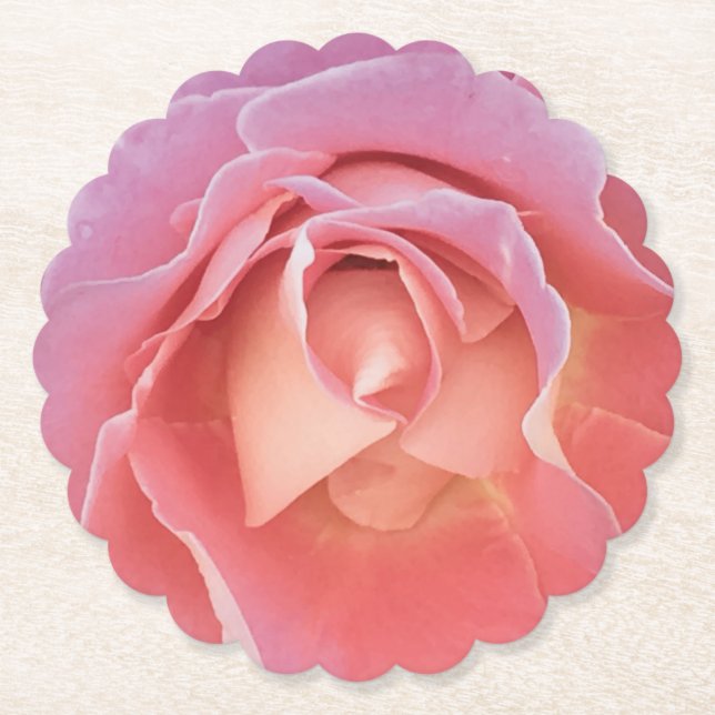 Posavasos De Papel Rosa lúgubre (Anverso)