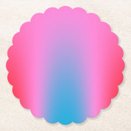 Posavasos De Papel Rosa magenta profundo a naranja rojo y azul