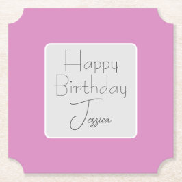 Posavasos de papel rosa perfecto