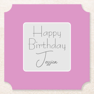 Posavasos de papel rosa perfecto