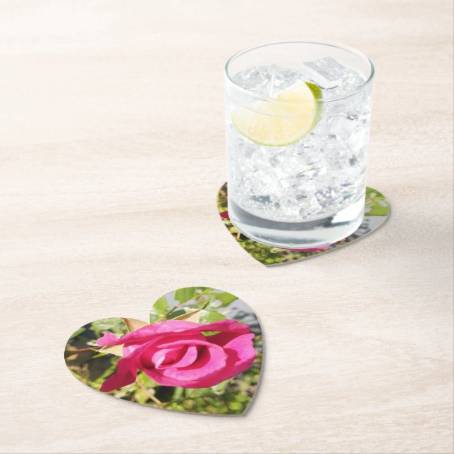 Posavasos De Papel Rosa rosa #2 (In situ)