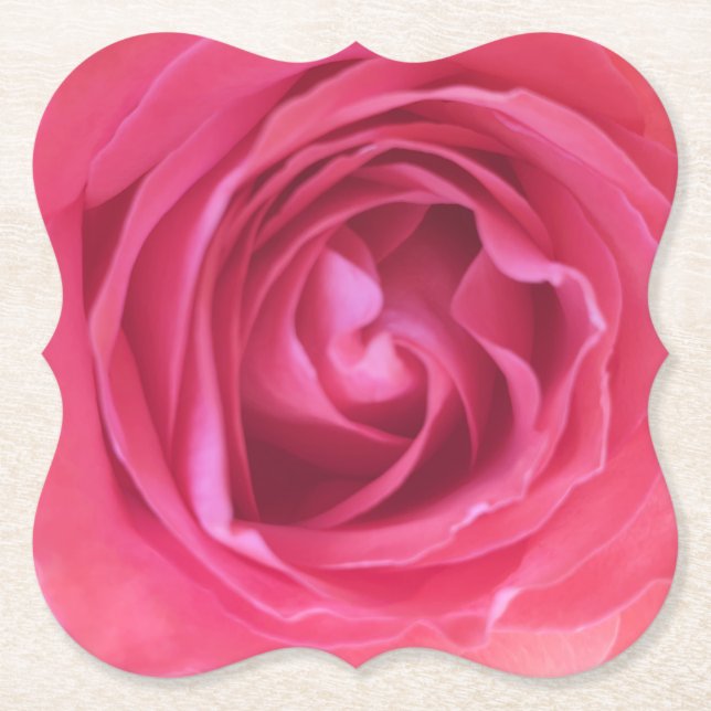 Posavasos De Papel Rosa Rosa Bonita (Anverso)