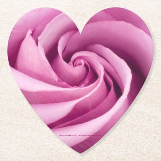 Posavasos De Papel Rosa rosa plegada a la perfección (Anverso)