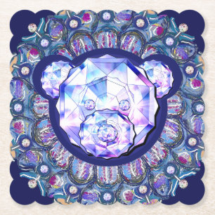 Posavasos De Papel Rosace azul o rojo para bebé y niño