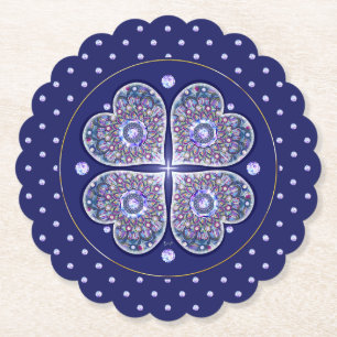 Posavasos De Papel Rosario azul