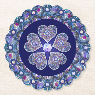 Posavasos De Papel Rosario azul