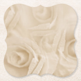 Posavasos De Papel Rosas de papel sepia