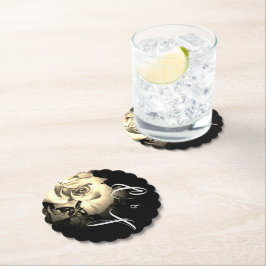 Posavasos De Papel Rosas elegantes monogramados