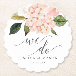 Posavasos De Papel Rubor Hydrangea Boda Coasters